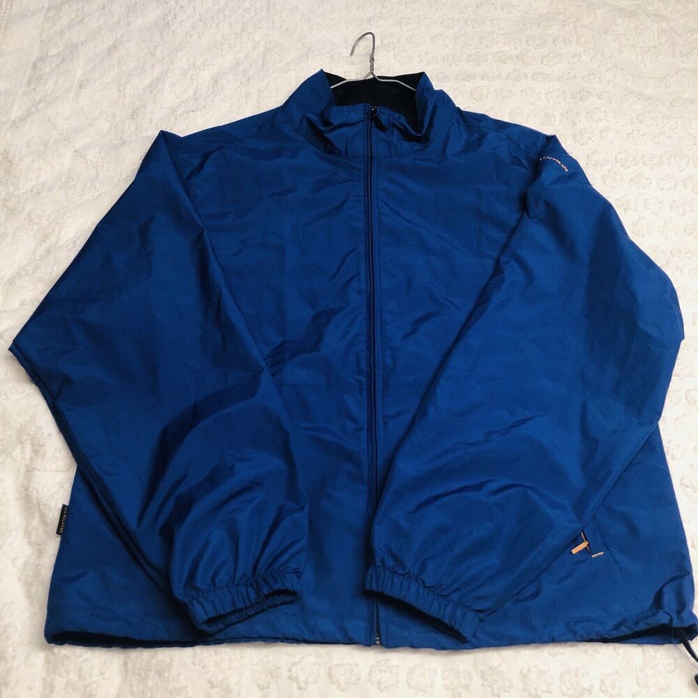 Sun Mountain Full Zip Rain Wind Jacket Men’s Sz XL Royal Blue